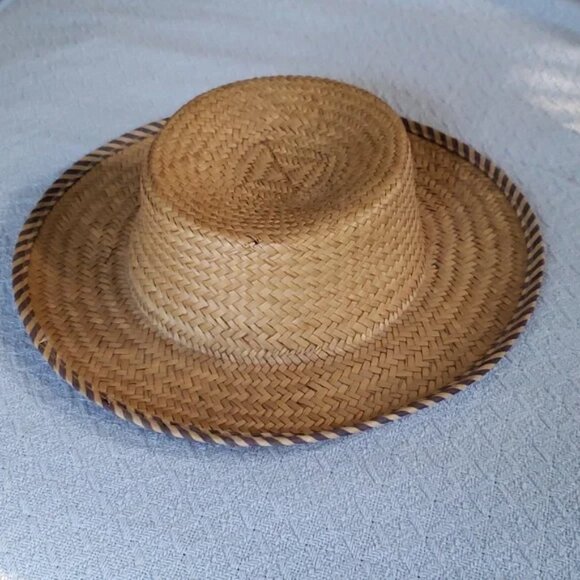 Beat up and weathered straw farmer hats 2 for 1 - Picture 7 of 10